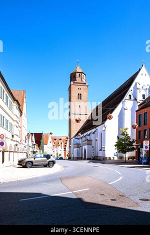 Bayern : die bunten Gebäude von Donauwörth Stockfoto