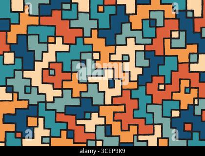 Abstrakter Strichkunstmuster Hintergrund. Vektor-Illustration Kunsthintergrund Stock Vektor