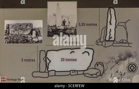 Megalithischer Hagar Qim Tempel mit insgesamt sechs großen Tempelräumen, 3600-2500 v. Chr., Qrendi, Malta Stockfoto