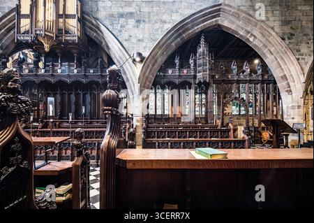 Cathedral Church of St Nicholas, Church of england Diözese of Newcastle, hat seit 1882 den Status einer Kathedrale. Stockfoto