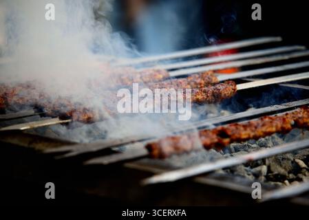 Traditionelles türkisches Gericht Adana Kebab Stockfoto