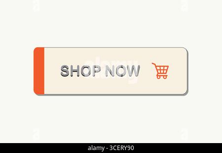 Jetzt einkaufen, Vektorsymbole für kostenlosen Versand und Versand für Online Store E Commerce Website Stock Vektor