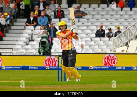 NAT Sciver-Brunt (Trent Rockets) schlägt während des Hundert-Spiels zwischen Trent Rockets und Manchester Originals in Trent Bridge, Nottingham, Großbritannien, 19. August 2025 Foto: Mark Dunn / Alamy Live News Stockfoto