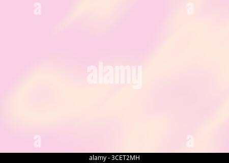 Hintergrund in Pastellrosa und Creme mit Farbverlauf und sanfter Unschärfe, die an Weichheit, Romantik und eine traumhafte abstrakte Ästhetik erinnert. Kopierbereich Stockfoto