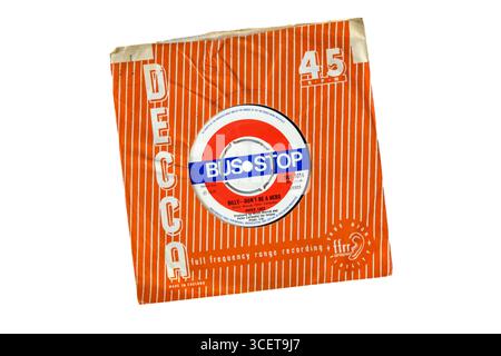 45 U/min Single von Billy - Don't Be A Hero von Paper Lace. Veröffentlicht im Jahr 1974 auf dem Label Bus Stop. Stockfoto