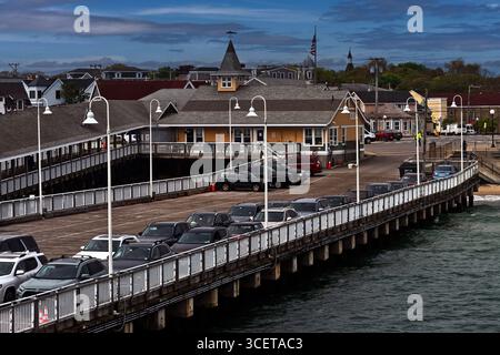 Oak Bluffs Authority Ferries Pier, Martha's Vineyard, MA, USA Stockfoto