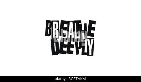 Beruhigende Typografie-Erinnerung Für Entspannung, Yoga, Meditation Oder Wellness-Praktiken. Perfekt Für Poster, Journale Oder Atemübungen. Vektor Stock Vektor