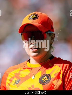 Birmingham, Großbritannien. August 2025. Birmingham, England, 17. August 2025: Georgia Voll von Birmingham Phoenix während des Hundert Gruppenspiels zwischen Birmingham Phoenix Women und London Spirit Women im Edgbaston Stadium, Birmingham, England (Unnati Naidu/SPP) Credit: SPP Sport Press Photo. /Alamy Live News Stockfoto