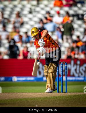 Birmingham, Großbritannien. August 2025. Birmingham, England, 17. August 2025: Georgia voll von Birmingham Phoenix schlägt während des Hundert Gruppenspiels zwischen Birmingham Phoenix Women und London Spirit Women im Edgbaston Stadium, Birmingham, England (Unnati Naidu/SPP) Credit: SPP Sport Press Photo. /Alamy Live News Stockfoto