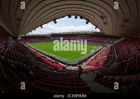 Ein allgemeiner Blick auf das Innere des Stadions während des Sky Bet Championship-Spiels zwischen Middlesbrough und Swansea City im Riverside Stadium, Mid Stockfoto