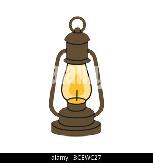 Vintage-Camping. Vektorabbildung in abgewickelter Form. Stock Vektor