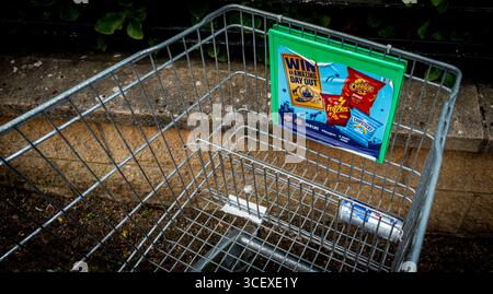 Verlassene Einkaufswagen Stockfoto