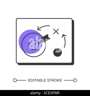 Symbol für Offset-Schattenlinie für Geschäftsstrategie Stock Vektor