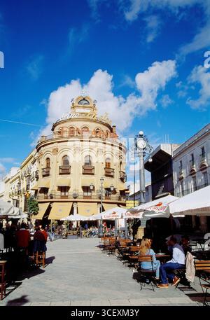 Gallo Azul Platz. Jerez de la Frontera, Provinz Cadiz, Andalusien, Spanien. Stockfoto