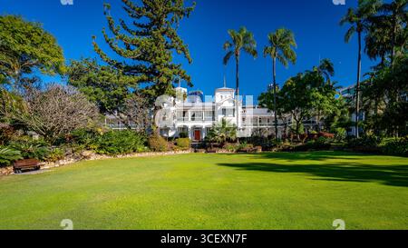 Brisbane, Australien: Das Yungaba House ist ein umgebautes Wohngebäude Stockfoto