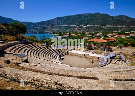 Griechenland, Peloponnes, das antike Epidaurus oder Archea Epidavros, das antike Theater des 4. Jahrhunderts v. Chr Stockfoto