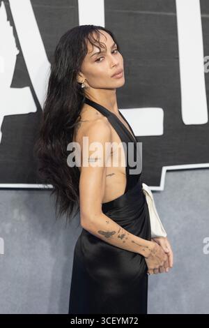 London, Großbritannien. August 2025. Zoe Kravitz nimmt an der britischen Gala-Vorführung von 'Gefangener Stealing' Teil, London, Vereinigtes Königreich, 20. August 2025 in London, England, Vereinigtes Königreich. Quelle: S.A.M./Alamy Live News Stockfoto