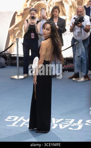 London, Großbritannien. August 2025. Zoe Kravitz nimmt an der britischen Gala-Vorführung von 'Gefangener Stealing' Teil, London, Vereinigtes Königreich, 20. August 2025 in London, England, Vereinigtes Königreich. Quelle: S.A.M./Alamy Live News Stockfoto