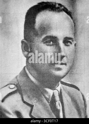 Jaroslav Skutil, geboren am 24. Mai 1910 in Pardubice, war ein tschechischer Soldat und Mitglied der Anti-Nazi-Widerstandsorganisation Obrana národa während des Protektorats Böhmen und Mähren. Nachdem er im Februar 1940 der Gefangennahme der Gestapo entkommen war, trat er der 311. Tschechoslowakischen Bombergeschwader in Großbritannien bei. Er starb am 1. Oktober 1940 bei einem Unfall in Elton, Northamptonshire. Stockfoto