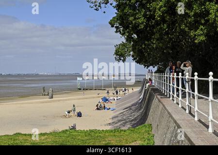 Strandpromenade in der Nähe des Kurhotels, Dangast, Varel, Friesland, Niedersachsen, Deutschland Stockfoto