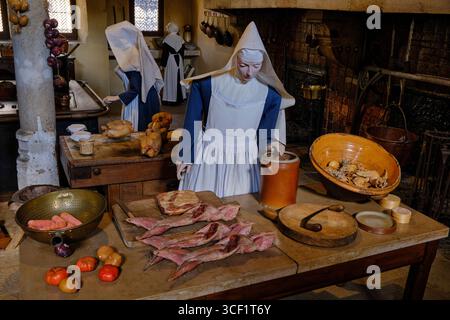 Frankreich, Côte-d'Or, Beaune, Hospices de Beaune, Hôtel-Dieu, die Küche Stockfoto