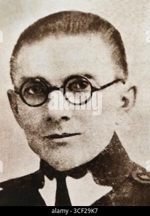 Frantisek Nachtmann (* 12. Januar 1893 in Prag) war ein Bezirksbeamter, der am 18. November 1939 ohne Gerichtsverfahren in Prag hingerichtet wurde. Dieses Foto wurde vor 1940 aufgenommen. Stockfoto