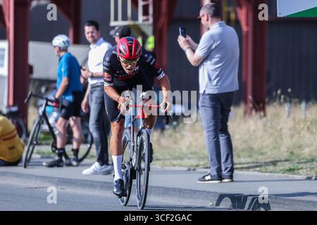 Deutschland. August 2025. Radsport UCI ProSeries Men Elite Deutschland Tour 2025 Prolog am 20.08.2025 auf dem Gelaende der Zeche Zollverein in Essen Marius Mayrhofer ( TUDOR pro CYCLING TEAM ) Foto: Revierfoto Credit: ddp Media GmbH/Alamy Live News Stockfoto