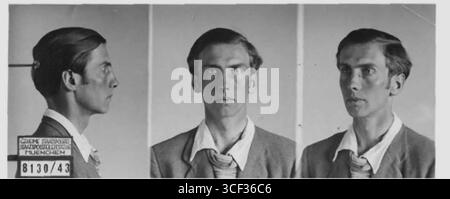 Gestapo-Fotos von Alexander Schmorell, aufgenommen am 24. Februar 1943 während des Zweiten Weltkriegs. Stockfoto