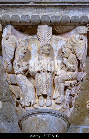 Frankreich, Yonne, der regionale Naturpark Morvan, Vézelay, bezeichnete die schönsten Dörfer Frankreichs, die Basilika Sainte-Marie-Madeleine als klassifiziert Stockfoto