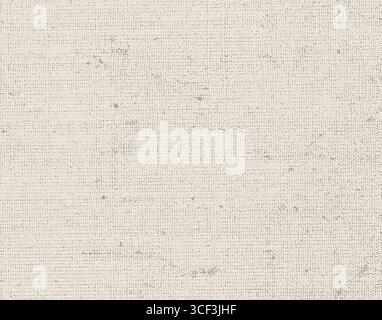 Detaillierte Textur von rauem gewebtem Segeltuch. Nahtloses Wiederholungsmuster des Vektors. Hellgraue Farben. Sehr detailliert. Toll für Wohnkultur. Stock Vektor