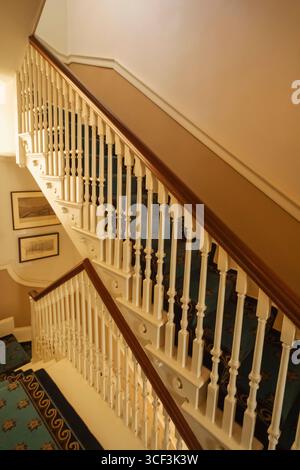 England, Somerset, Bath, Herschel Museum of Astronomy, Inneres der georgianischen Treppe Stockfoto