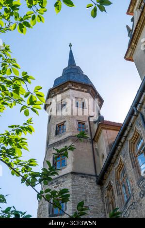 Turm auf Schloss Merseburg in Sachsen-Anhalt Stockfoto