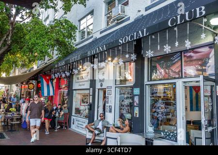 Miami Florida, Little Havana Viertel, 8th Street Calle Ocho, Viernes Culturales, Kulturfreitage, monatliche Veranstaltung, kubanische Hispanic, Little Havana Social C Stockfoto
