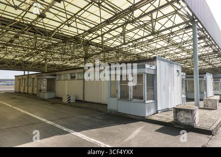 Deutsches Teilungsdenkmal am ehemaligen Grenzübergang Marienborn-Helmstedt, Deutschland, Sachsen-Anhalt, Sommersdorf Stockfoto
