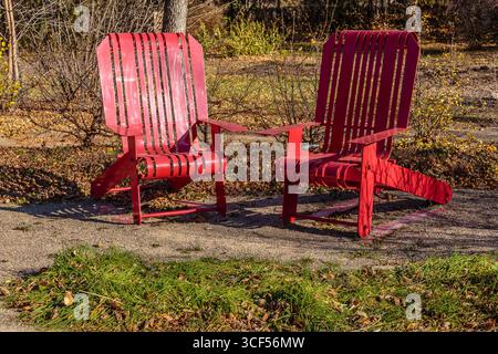 Victoria Park liegt in den Vierteln Riversdale und King George in Saskatoon. Stockfoto