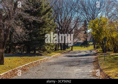 Victoria Park liegt in den Vierteln Riversdale und King George in Saskatoon. Stockfoto