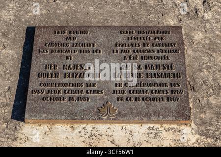 Victoria Park liegt in den Vierteln Riversdale und King George in Saskatoon. Stockfoto