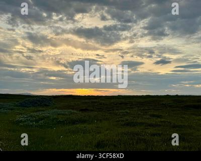 Im Golden Circle bei Sonnenuntergang im Sommer Stockfoto