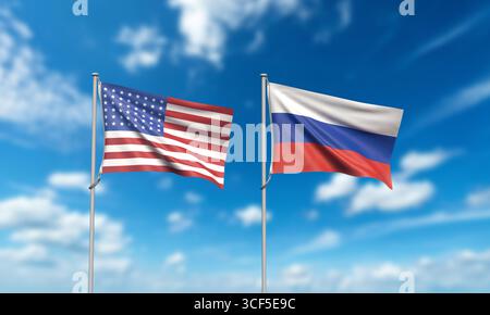 donald Trumpf gegen wladimir putin russland usa usa Präsident der vereinigten staaten von amerika helsinki politische Regierung donald trumpft wladimir putin Konfliktkrise wa Stockfoto