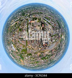 Luftbild, City Innenstadtansicht mit Rathaus und Friedensplatz, evang. Stadtkirche Reinoldikirche, Erdkugel, Fisheye Aufnahme, Fischaugen Aufnahme, 360 Grad Aufnahme, winzige Welt, kleiner Planet, Fisheye Bild, Stadt, Dortmund, Ruhrgebiet, Nordrhein-Westfalen, Deutschland ACHTUNGxMINDESTHONORARx60xEURO *** Luftaufnahme, Stadtzentrumsansicht mit Rathaus und Friedensplatz, evang Stadtkirche Reinoldikirche, Erdkugel, Fisheye-Bild, 360°-Bild, winzige Welt, kleiner Planet, Fischaugenbild, Stadt, Dortmund, Ruhrgebiet, Nordrhein-Westfalen, Deutschland ACHTUNGxMINDESTHONORARx60xEURO Stockfoto