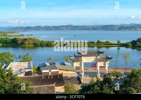 Yilong Lake Scenic Area, Yunnan, China. Stockfoto