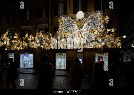 Weihnachten auf der Piazza di Spagna in Rom, Italien Stockfoto