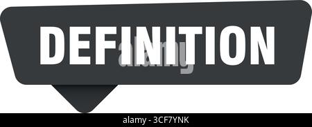 Definitionsaufkleber. Definition schwarzes Zeichen auf Transpatenthintergrund isoliert Stock Vektor