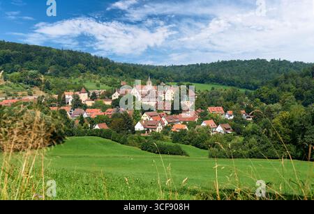 Dorf, Schloss und Zisterzienserkloster Bebenhausen bei Tübingen in Baden-Württemberg Stockfoto