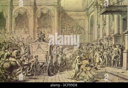 Jacques-Louis David (1748–1825), die Ankunft Napoleons im Pariser Rathaus, 16. Dezember 1804 Stockfoto