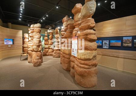 Nachbildung von Hoodoos im Museum of the Visitor Center im Bryce Canyon National Park, Utah, USA Stockfoto