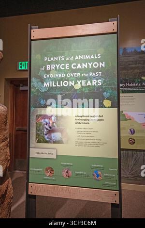 Museum im Besucherzentrum des Bryce Canyon National Park, Utah, USA Stockfoto