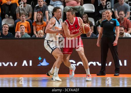 Almere, Niederlande. August 2025. ALMERE, NIEDERLANDE - 20. AUGUST: Lucas Kruithof aus den Niederlanden während des Spiels zwischen den Niederlanden und Bulgarien für die wm-Qualifikation 2027 im Topsportcentrum am 20. August 2025 in Almere, Niederlande. (Foto von Henk Seppen/Orange Pictures) Credit: Orange Pics BV/Alamy Live News Stockfoto