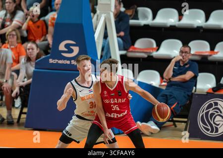 Almere, Niederlande. August 2025. ALMERE, NIEDERLANDE - 20. AUGUST: Während des Spiels zwischen den Niederlanden und Bulgarien für die wm-Qualifikation 2027 im Topsportcentrum am 20. August 2025 in Almere, Niederlande. (Foto von Henk Seppen/Orange Pictures) Credit: Orange Pics BV/Alamy Live News Stockfoto