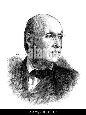 Der verstorbene Mr. James Spedding, 1881. „Der Tod dieses Herrn, durch Verletzungen, die er eine Woche zuvor durch den Sturz eines Taxis auf der Straße erhielt, fand am Mittwoch der letzten Woche statt...[Er] leistete einige wichtige Beiträge zur englischen Literaturgeschichte, aber vor allem in seinen langwierigen Bemühungen, eine komplette Ausgabe von Bacons Werken zu produzieren und die Geschichte von Bacons Leben und Zeiten zu schreiben... Mr.. Spedding ermittelte nicht nur den Text [des Novum Organum], sondern veranschaulichte ihn auch aus seinem tiefgreifenden Wissen über die Literatur und Geschichte von Bacons Zeit. Er hat sich gesetzt Stockfoto